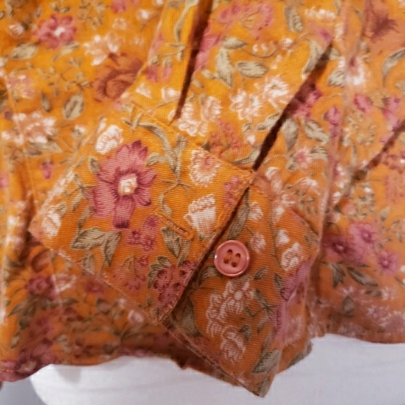 Lemon grass Button down shirt s boho floral - Picture 8 of 13